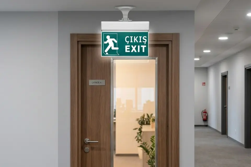 CATA Tavan Tipi Exit Tabelası (Koşan Adam)