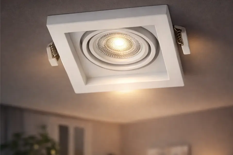 CATA Pars LED Spot Kasası (Beyaz-Siyah, Kare)