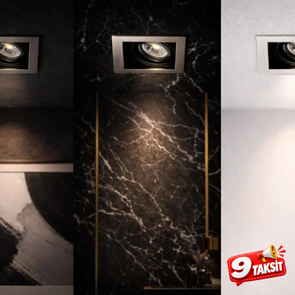 CATA Pars LED Spot Kasası Satin (Kare)