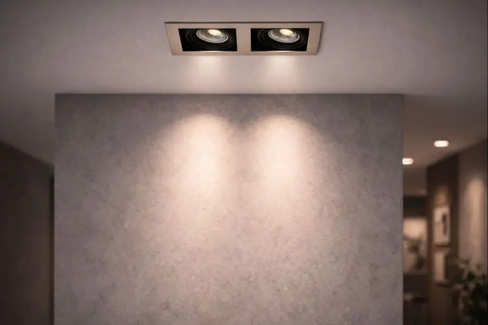 CATA Pars İkili LED Spot Kasası Satin