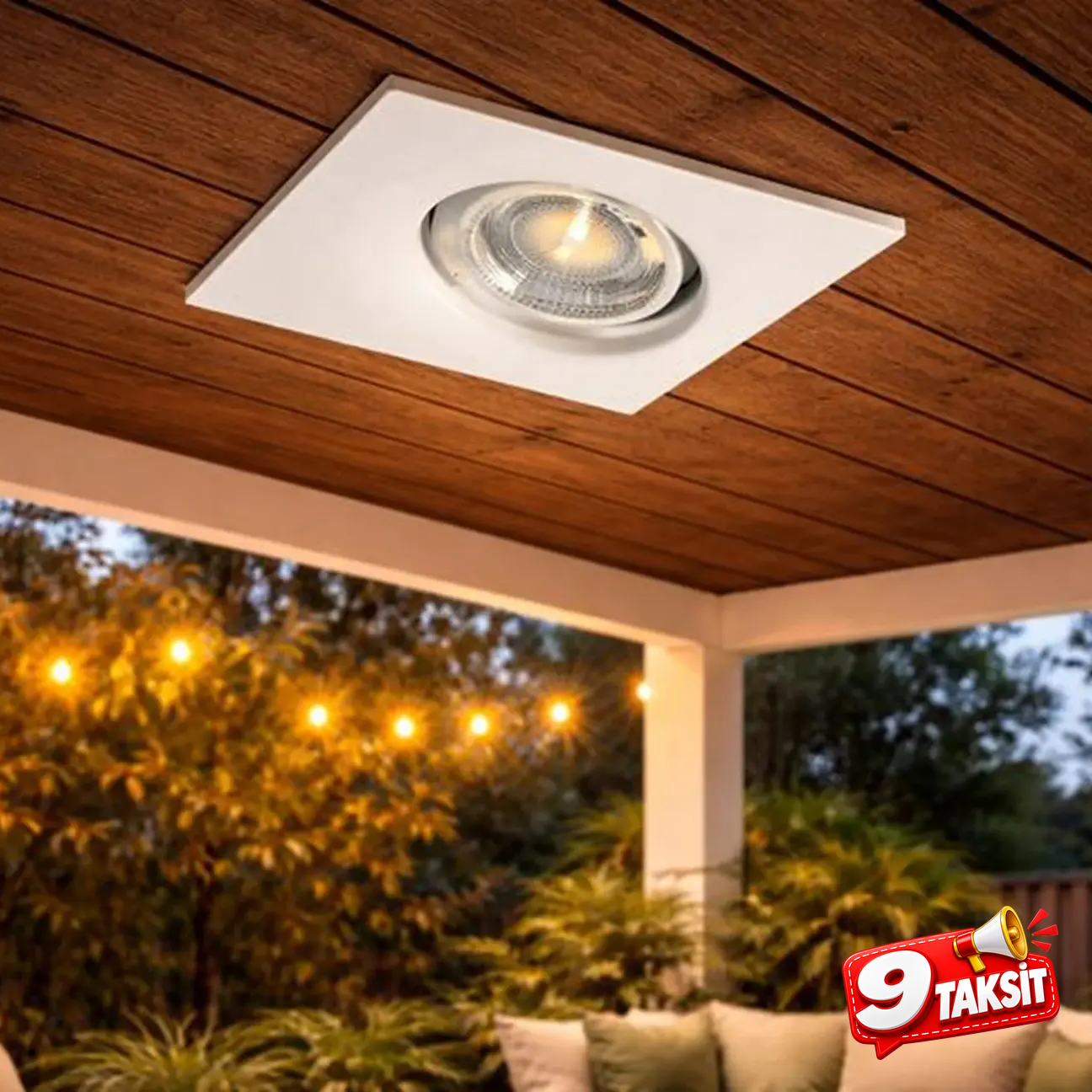 CATA Lion LED Spot Kasası (Beyaz, Kare)
