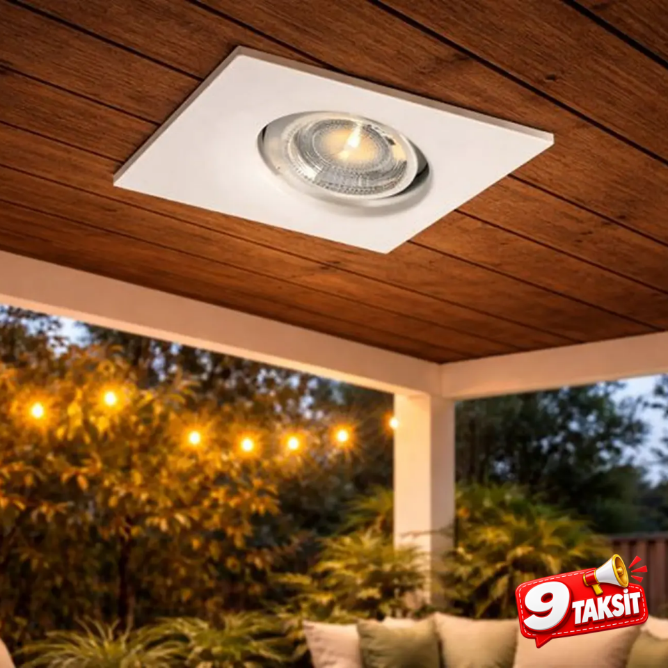 CATA Lion LED Spot Kasası (Beyaz, Kare)