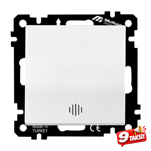 Mutlu San Elitra MEK+TUŞ IŞIKLI ANAHTAR (220V) KLİPSLİ