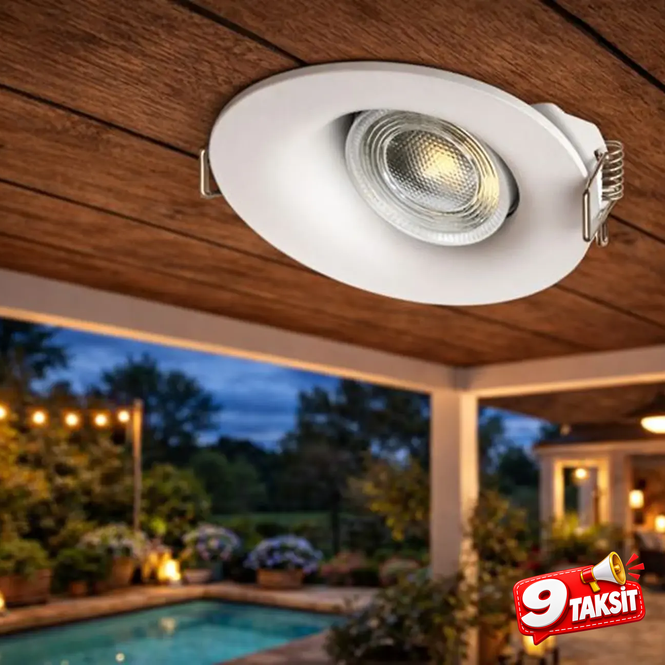 CATA Lion LED Spot Kasası (Beyaz, Yuvarlak)