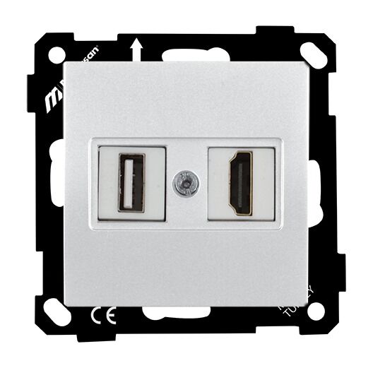 Mutlu San Elitra MEK+TUŞ DATA PRİZİ 1*USB/1*HDMI