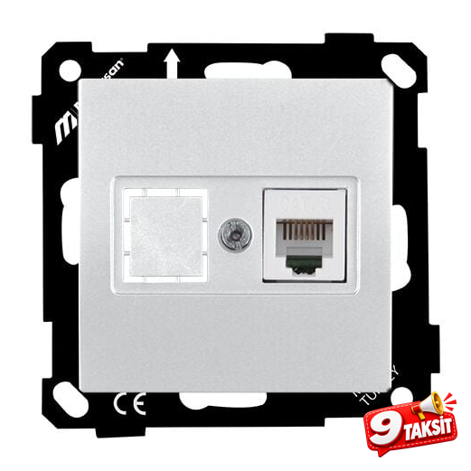 Mutlu San Elitra MEK+TUŞ TELEFON PRİZİ 1*RJ12 CAT3