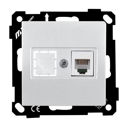 Mutlu San Elitra MEK+TUŞ TELEFON PRİZİ 1*RJ12 CAT3