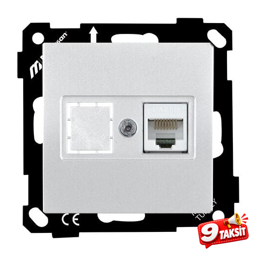 Mutlu San Elitra MEK+TUŞ DATA PRİZİ 1*RJ45 (CAT5E)