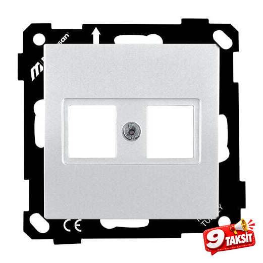 Mutlu San Elitra MEK+TUŞ DATA PRİZİ 2*RJ45 (KON.SÜZ)