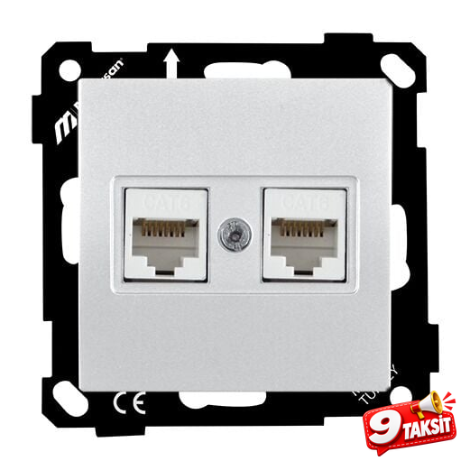 Mutlu San Elitra MEK+TUŞ DATA PRİZİ 2*RJ45 (CAT6)