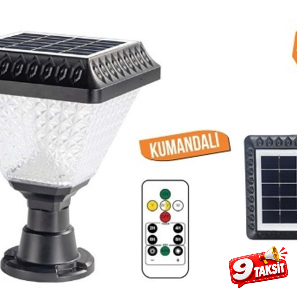 50W Solar Led Bahçe Armatürü (Bahçe Aydınlatması) - Ürün Görseli
