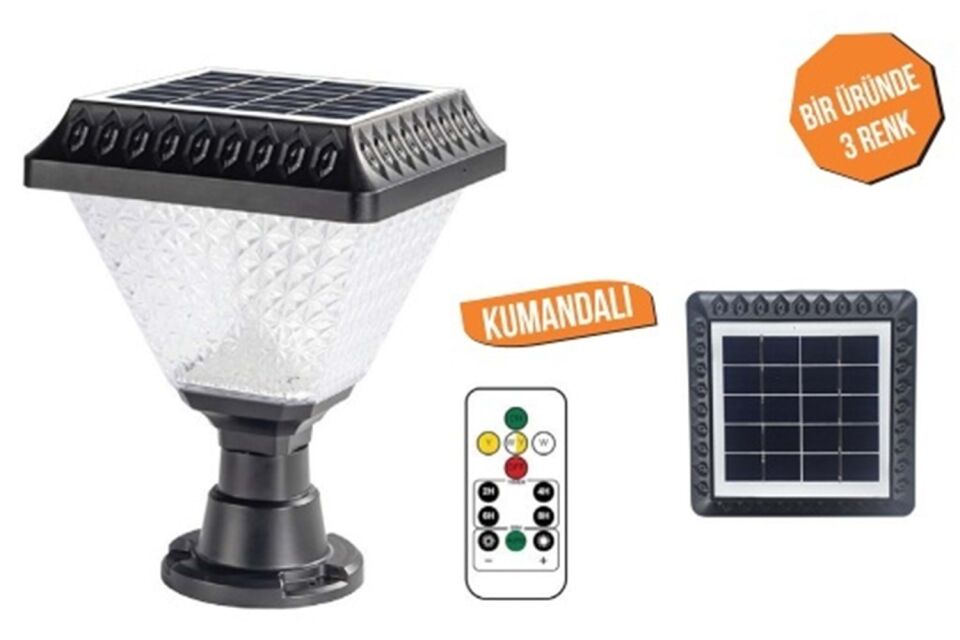 50W Solar Led Bahçe Armatürü (Bahçe Aydınlatması) - Teknik Detay Görseli