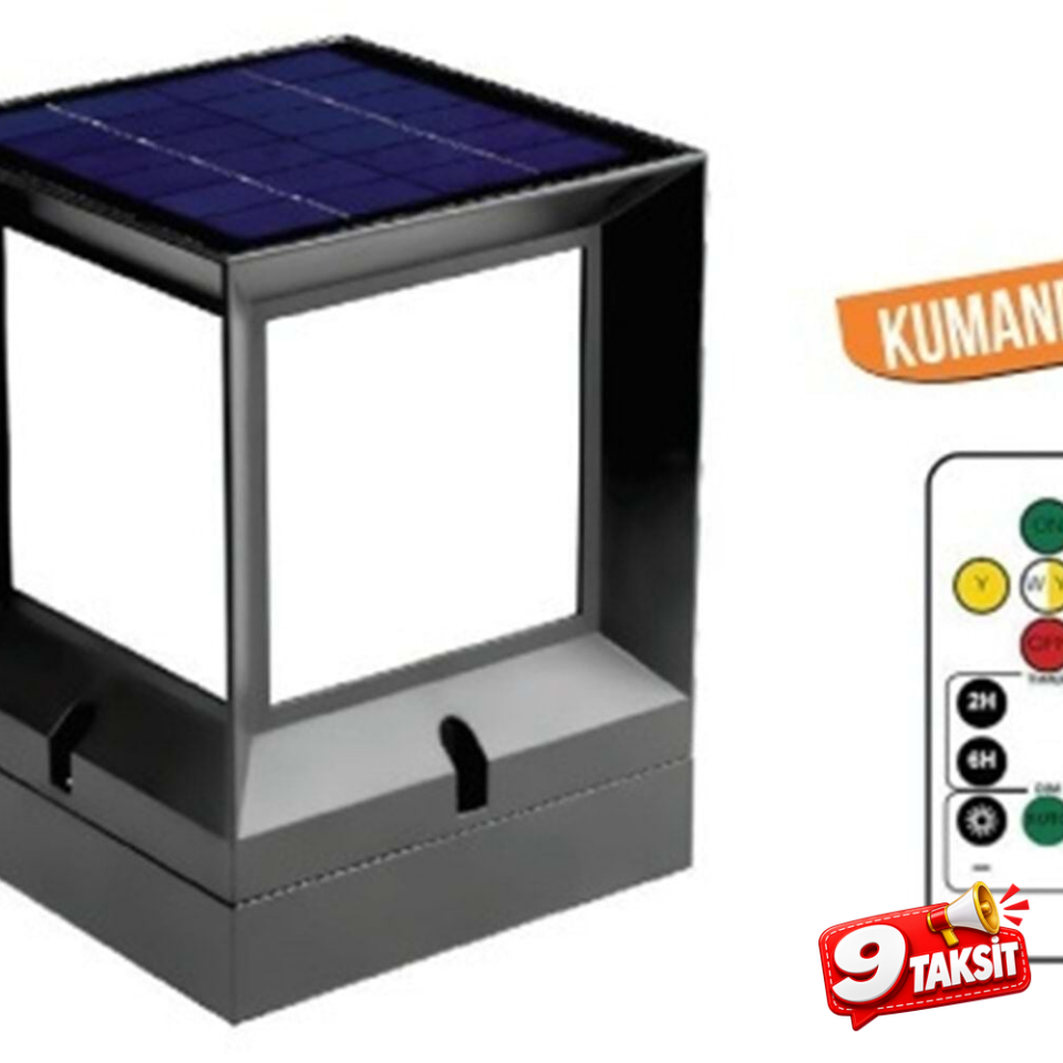 60W Solar Led Bahçe Armatürü (Bahçe Aydınlatması) - Ürün Görseli