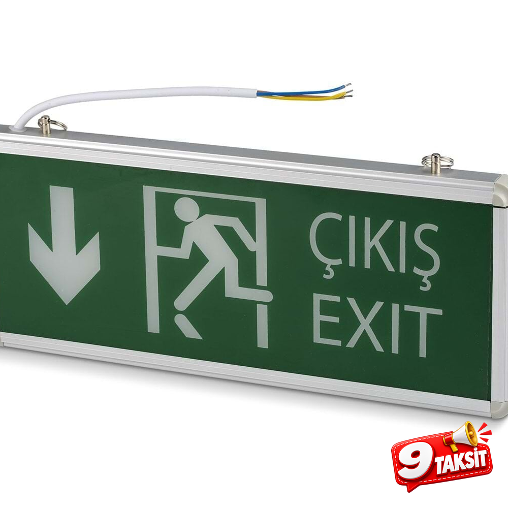 Acil Çıkış Aydınlatması Aşağı Çıkış