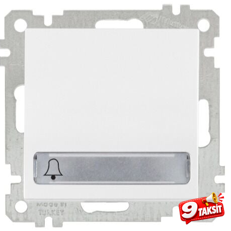 Mutlu San Candela MEK+TUŞ IŞIKLI ZİL ETİK. ÇAĞIRMA (12V)KLİPSLİ