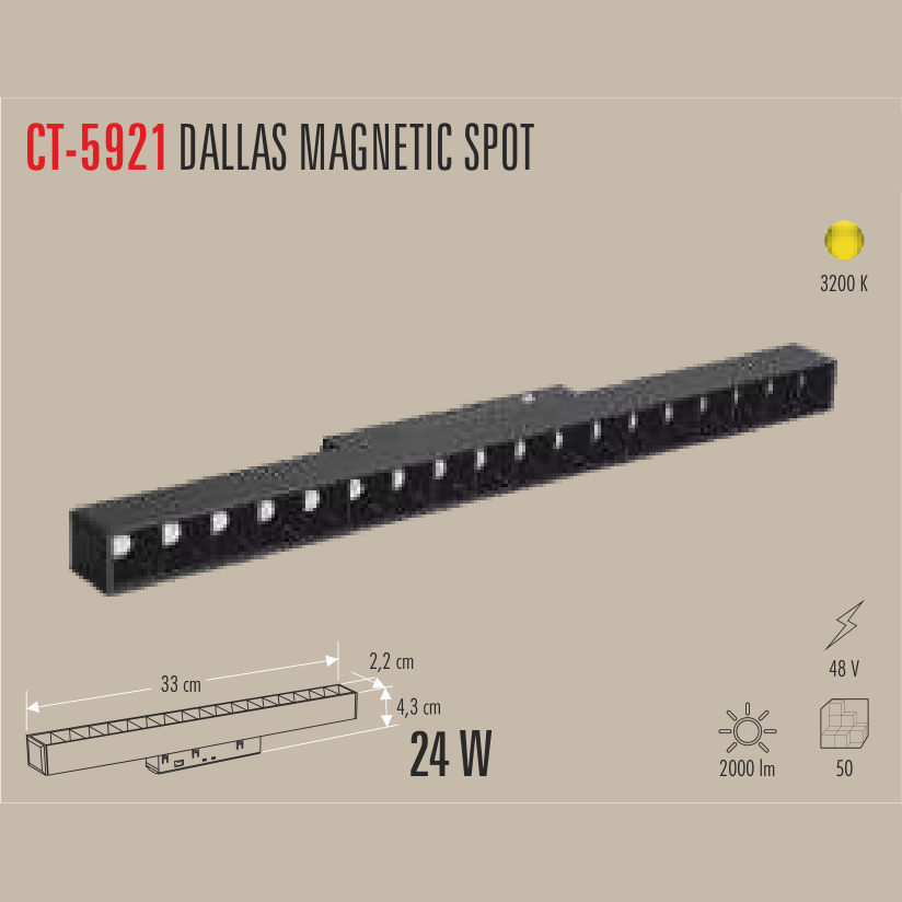 CATA Dallas Magnetic Spot 24W