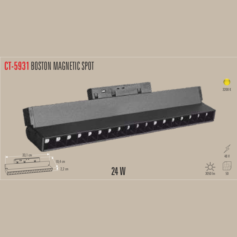 CATA Boston Magnetic Spot 24W