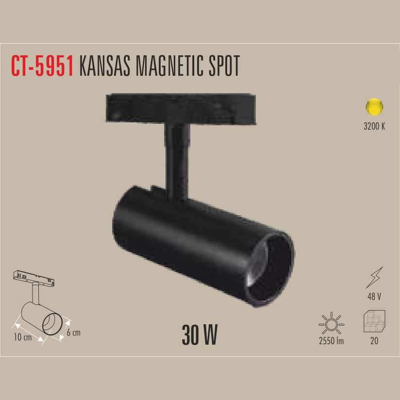 CATA Kansas Magnetic Spot 30W
