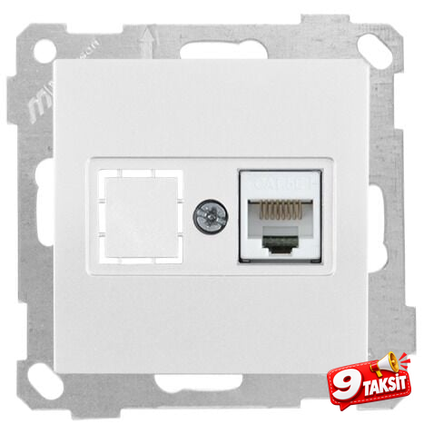 Mutlu San Candela MEK+TUŞ DATA PRİZİ 1*RJ45 (CAT5E)