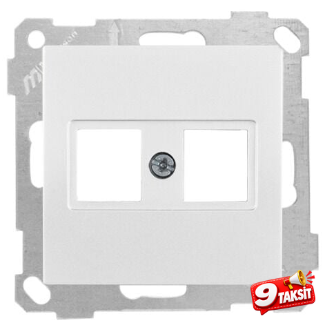 Mutlu San Candela MEK+TUŞ DATA PRİZİ 2*RJ45 (KON.SÜZ) (Mekanizma) - Ürün Görseli