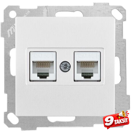 Mutlu San Candela MEK+TUŞ DATA PRİZİ 2*RJ45 (CAT5E)