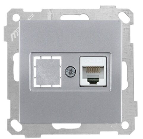 Mutlu San Candela MEK+TUŞ DATA PRİZİ 1*RJ45 (CAT5E) İnox (v1)
