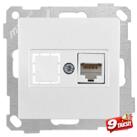 Mutlu San Candela MEK+TUŞ DATA PRİZİ 1*RJ45 (CAT6) (Mekanizma) - Ürün Görseli