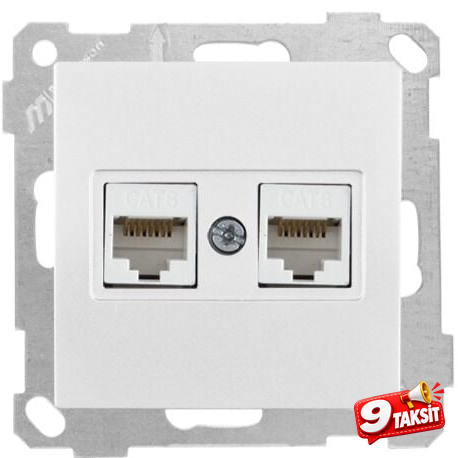 Mutlu San Candela MEK+TUŞ DATA PRİZİ 2*RJ45 (CAT6)