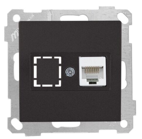 Mutlu San Candela MEK+TUŞ DATA PRİZİ 1*RJ45 (CAT5E) Siyah (v2)