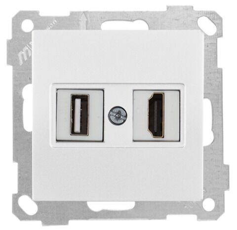 Mutlu San Candela MEK+TUŞ DATA PRİZİ 1*USB/1*HDMI
