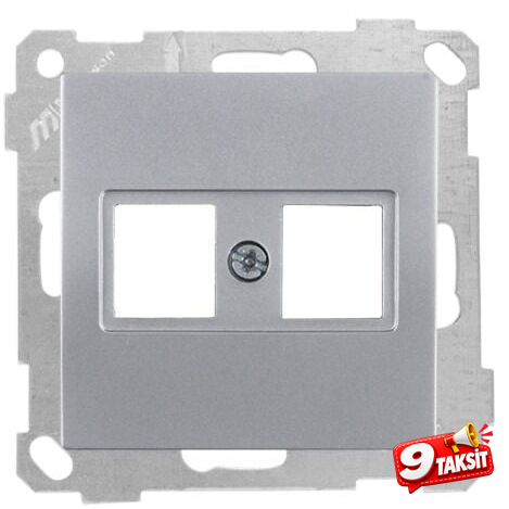 Mutlu San Candela MEK+TUŞ DATA PRİZİ 2*RJ45 (KON.SÜZ) İnox (v2)