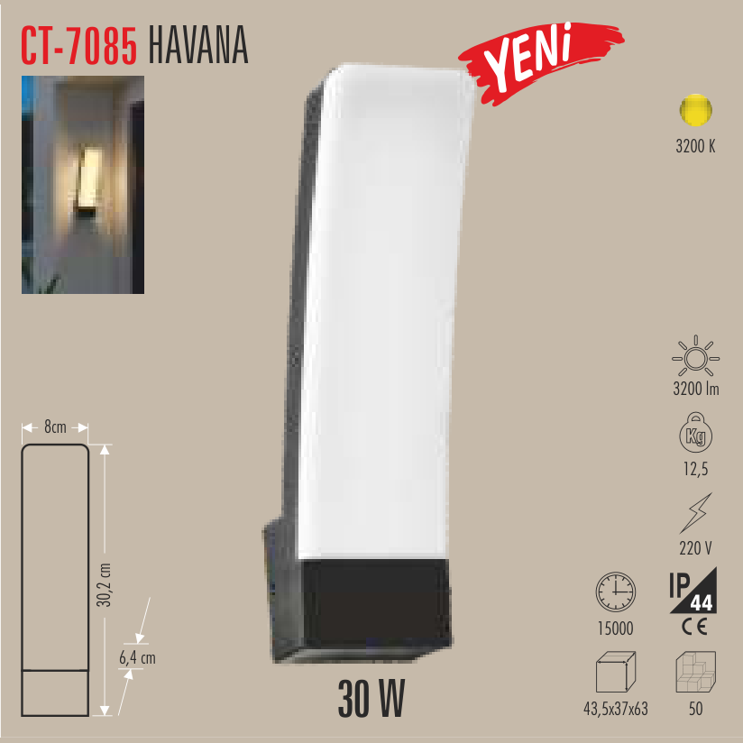 CATA Havana Dış Mekan Aplik 30W