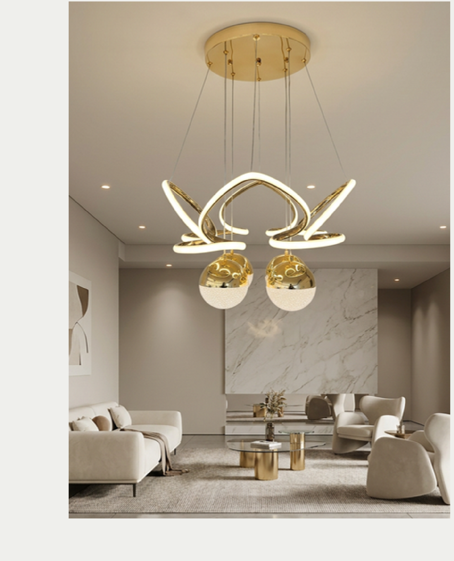 Pera Malta Led Avize (Gold)