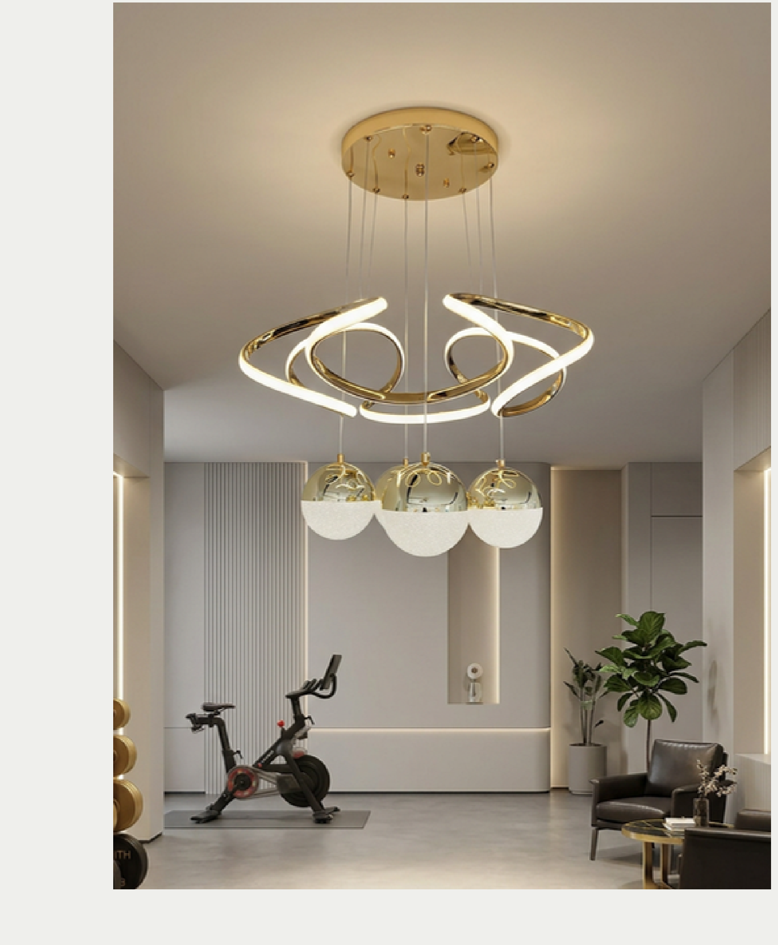 Pera Napoli̇ Led Avize (Gold)