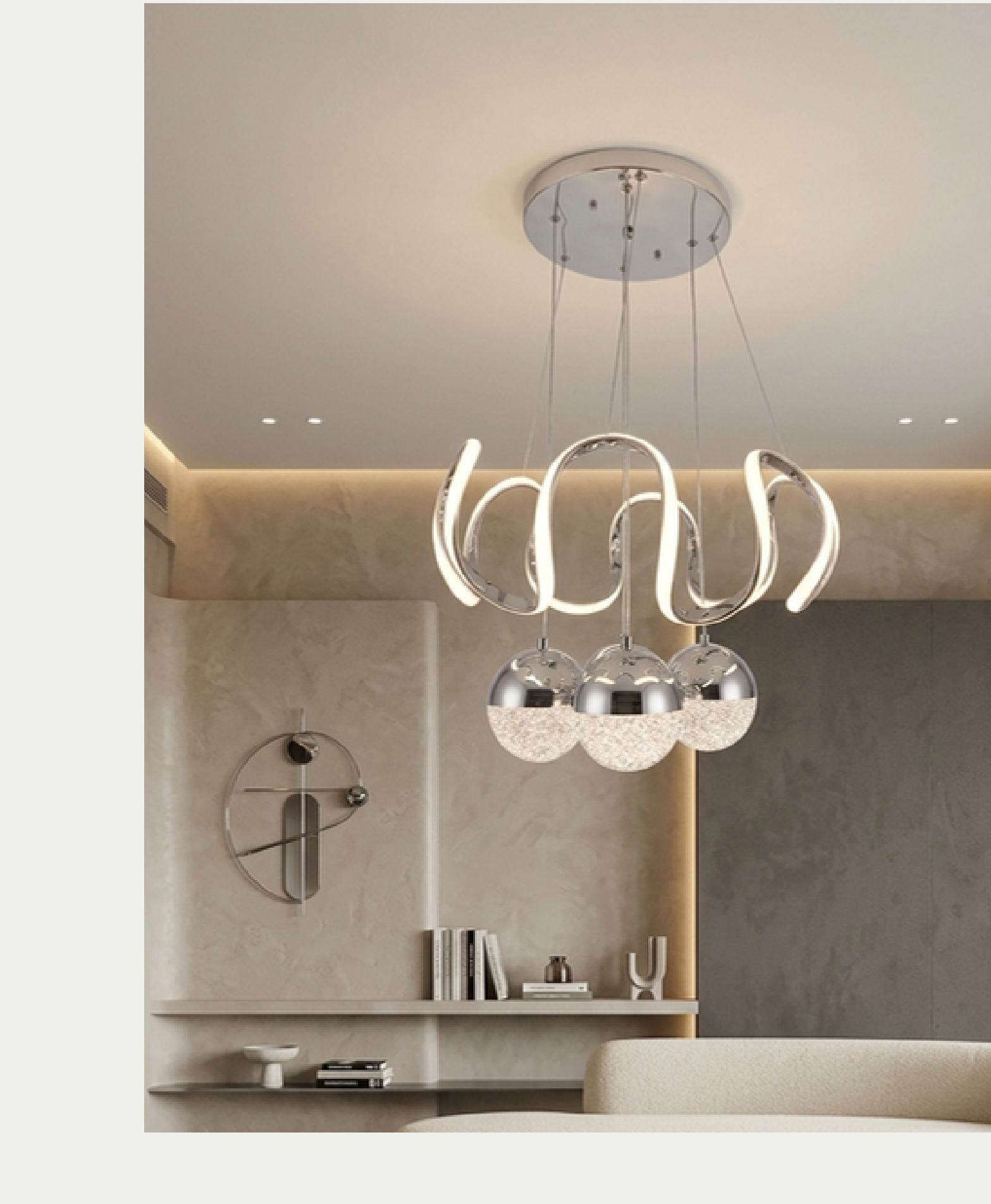 Pera Asos Led Avize (Krom)