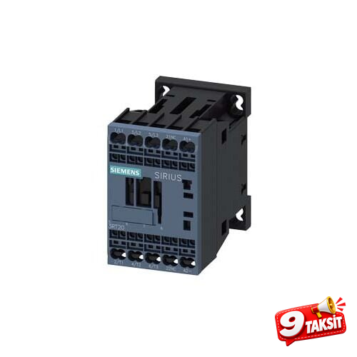 3P 9A 4kW Kontaktör (24V DC) - Yaylı Bağlantılı - 1NC