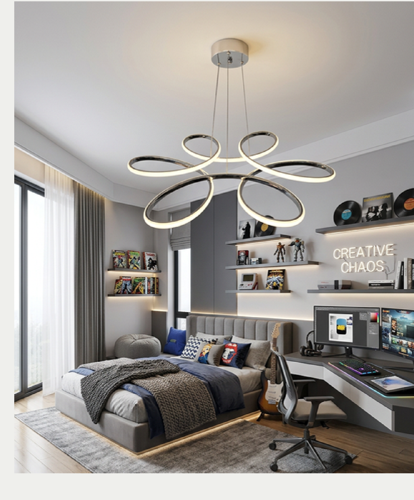 Pera Porto Led Avize (Krom)