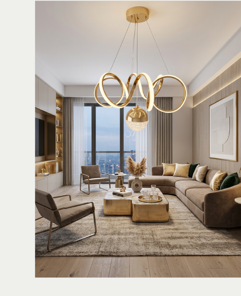 Pera İbi̇za Led Avize (Gold)
