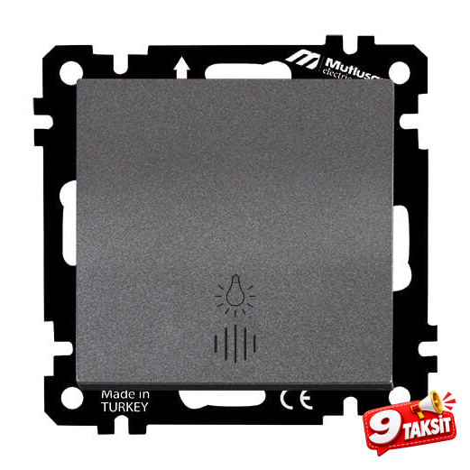 Mutlu San Elitra MEK+TUŞ IŞIKLI ÇAĞIRMA (220V) KLİPSLİ Füme