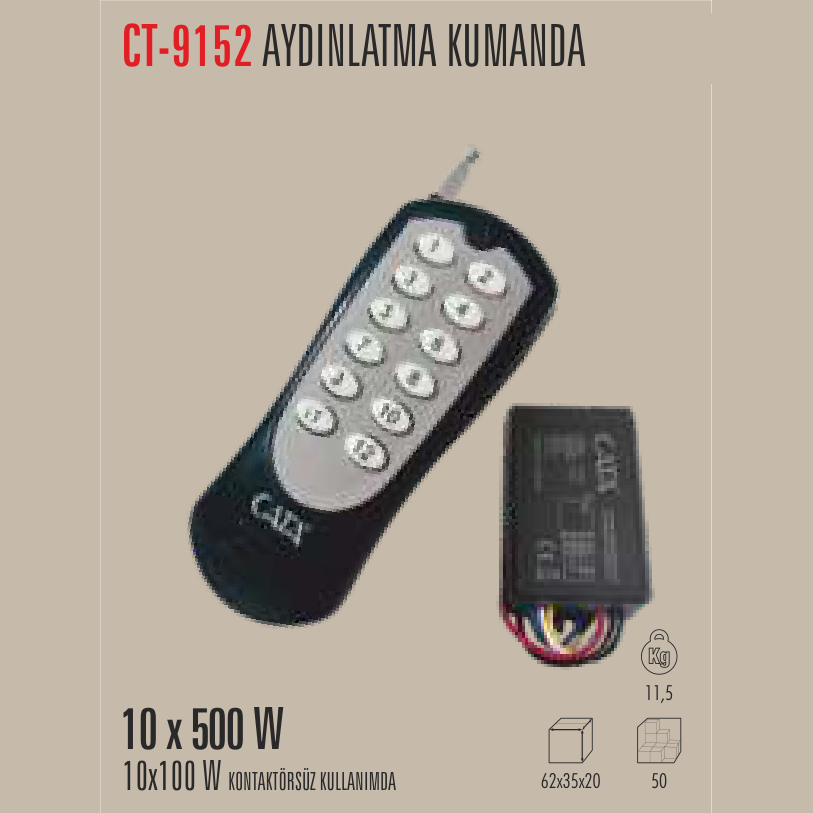 CATA Aydınlatma Kumandası 10x500W