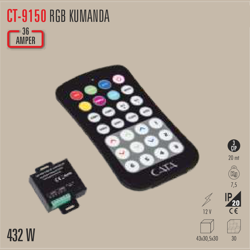 CATA RGB Kumanda 36 Amper