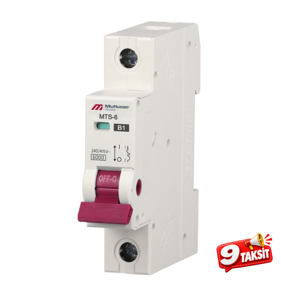 6kA 1 Kutup 10A Otomatik Sigorta