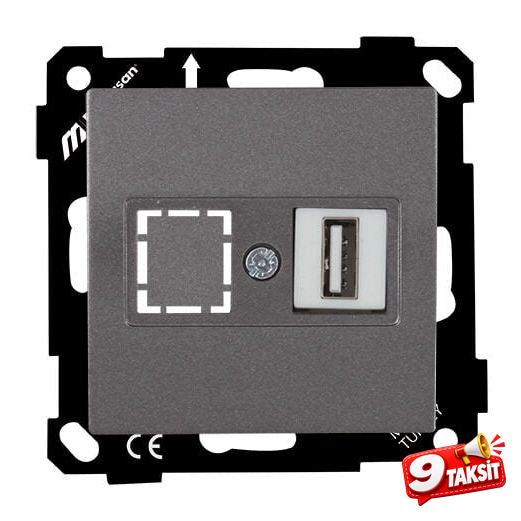 Mutlu San Elitra MEK+TUŞ DATA PRİZİ 1*USB Füme