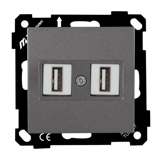 Mutlu San Elitra MEK+TUŞ DATA PRİZİ 2*USB Füme