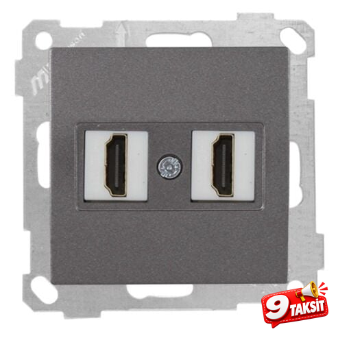 Mutlu San Candela MEK+TUŞ DATA PRİZİ 2*HDMI Füme (v2)