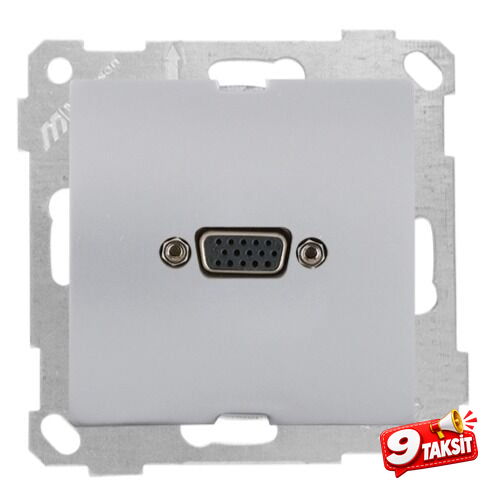 Mutlu San Candela MEK+TUŞ VGA PRİZ İnox (v1)