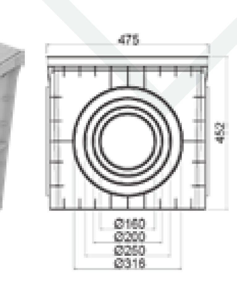 Çetinkaya 50x50x50 Termoplastik Yeraltı Buat ve Rögar Kapakları 48x48x45 (ABS ve Polikarbon Kutular) - Teknik Detay Görseli