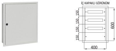 Çetinkaya 45 Ad. Sigorta + Pako Yeri Mevcut 40x60x14 (Metal Panolar) - Teknik Detay Görseli